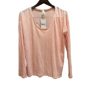Pact Apricot Ophelia‎ Relaxed Long Sleeve Top Large Organic Cotton